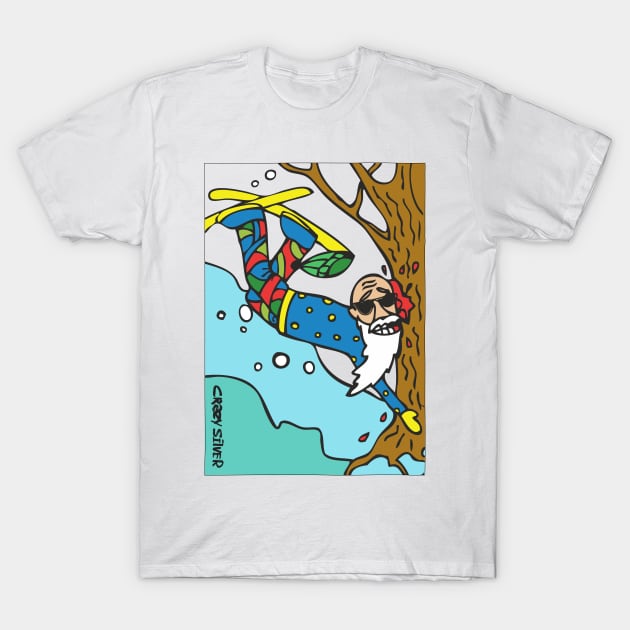 Grandpa skiing T-Shirt by CRAZY SILVER